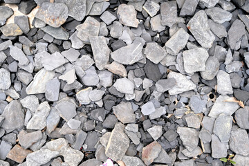 Gravel floor in the park made by small rock
