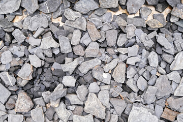 Gravel floor in the park made by small rock