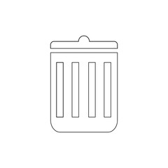 trash can isolated on white background