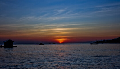Fototapeta premium sunrise at Gerokgak, West Bali, Indonesia