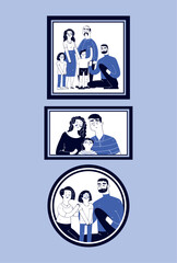 Fototapeta premium pictures of the families