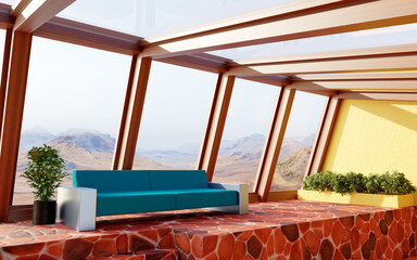 desert old vintage 60s interior