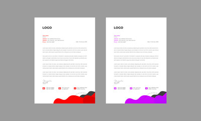 A4 size letterhead design template.