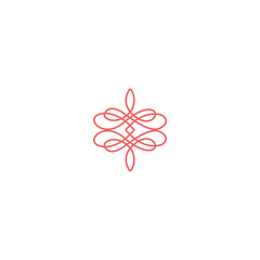 Linear geometric vector logo design