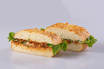 sandwich on white backgroundsandwich on white background