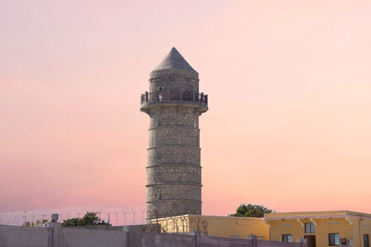 Minaret of renovated Abdiaziz Mosque in Mogadishu, Somalia	