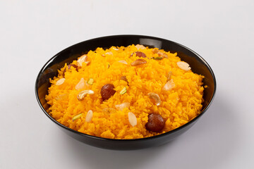 Bangladesh Sweets Jorda Polau isolated on white background.