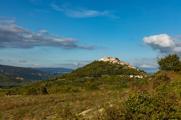 view to Motovun in Croatia