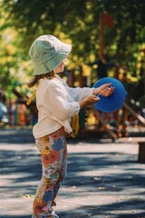 little hippie child playing on playground in varna bapha bulgaria, model shooting, happy, lifestyle, family in love