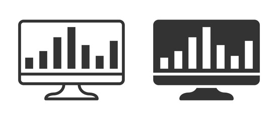 Financial analytics icon. Control panel icon. Vector illustration.