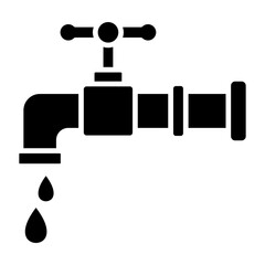Water Tap Glyph Icon