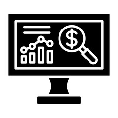 Market Research Glyph Icon