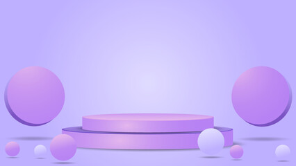 product podium with realistic 3d background