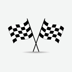 The race flag icon. START  symbol. Flat Vector illustration