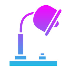 Table Lamp Glyph Gradient Icon