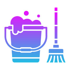 Cleaning Glyph Gradient Icon