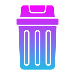 Trash Bin Glyph Gradient Icon