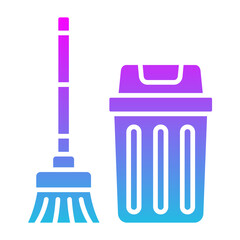 Sweep Glyph Gradient Icon