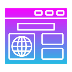 Browser Glyph Gradient Icon