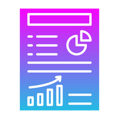 Seo Report Glyph Gradient Icon