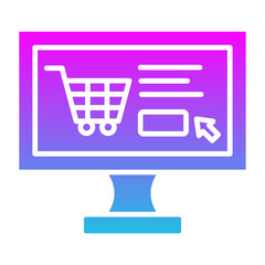 Online Shopping Glyph Gradient Icon