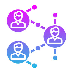 Networking Glyph Gradient Icon