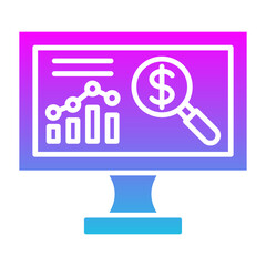 Market Research Glyph Gradient Icon