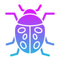 Ladybug Glyph Gradient Icon