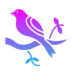 Bird Glyph Gradient Icon