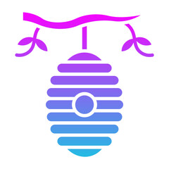 Beehive Glyph Gradient Icon