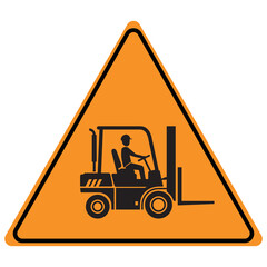 truk forklift icon symbol vector,Beware Forklift Symbol Sign,Vector Illustration, Isolate On White Background Label. EPS10