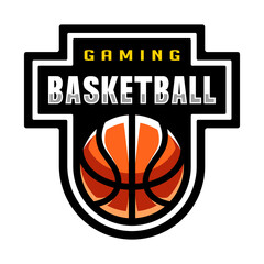 Basketball logo. Sport games. Sporting ball emblem.