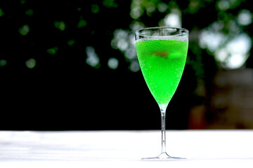 A welcome drink of fruit juice for guests who visit and relax during the holidays.