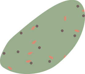 Organic Shape Minimal Doodle Element with Grunge Texture