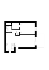 Icon floor plan. Example floor plan. House plan icon.