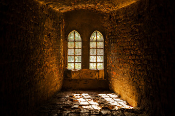 Stain Glass Window, Abandoned Castle