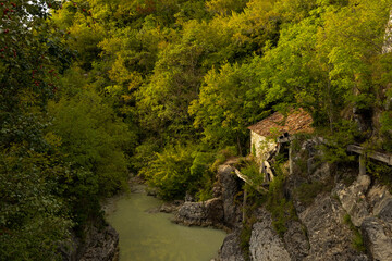 Fototapeta na wymiar old water mill in Kotli in Croatia
