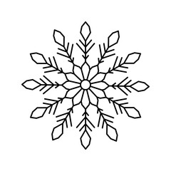 Fototapeta na wymiar Snow Snowflake Minimalistic Flat Line Outline Stroke Icon Pictogram Symbol Set.