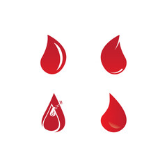 Obraz premium Blood drop donor vector icon