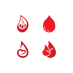 Fototapeta premium Blood drop donor vector icon
