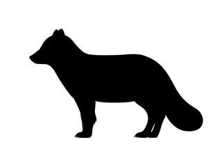 Arctic fox silhouette