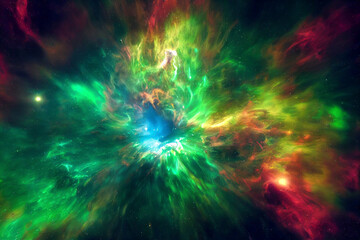 Obraz premium Computer Generated image of outer space. Star field on nebulae abstract background image. Night sky outer space wallpaper.