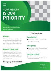 medical flyer design templates in A4 size healthcare, pharmacy presentation, document cover and layout medical brochure,Vector. 