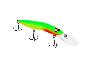 Light green wobbler for fishing