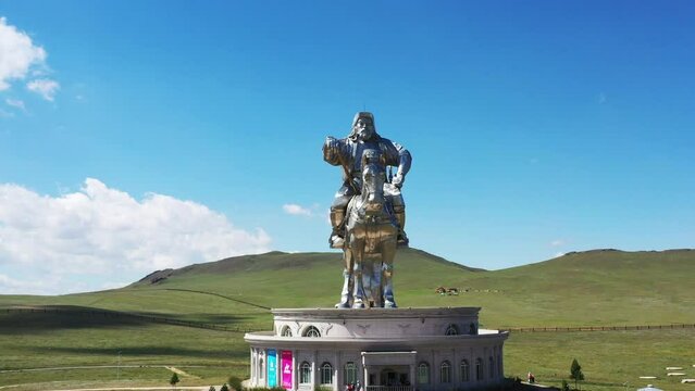 Genghis Khan statue horse steel steep mongolia