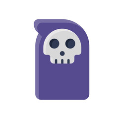 Skull Ghost Halloween Illustration