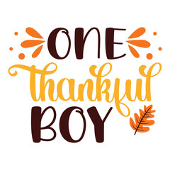 One Thankful Boy T-shirt, Fall SVG Bundle, Fall Svg,  Thanksgiving Svg, Fall Svg Designs, Fall Svg Sign, Fall Shirt, Fall SVG Shirt Print Template 