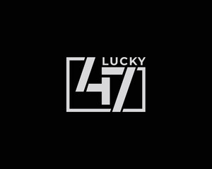 Luck 47 vector icon design