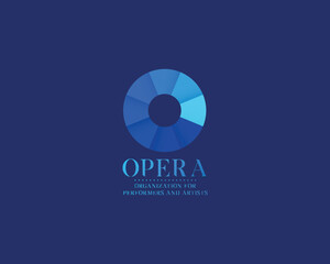 Opera music vector logo design