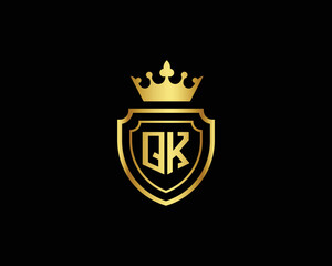 QK royal vector logo design
